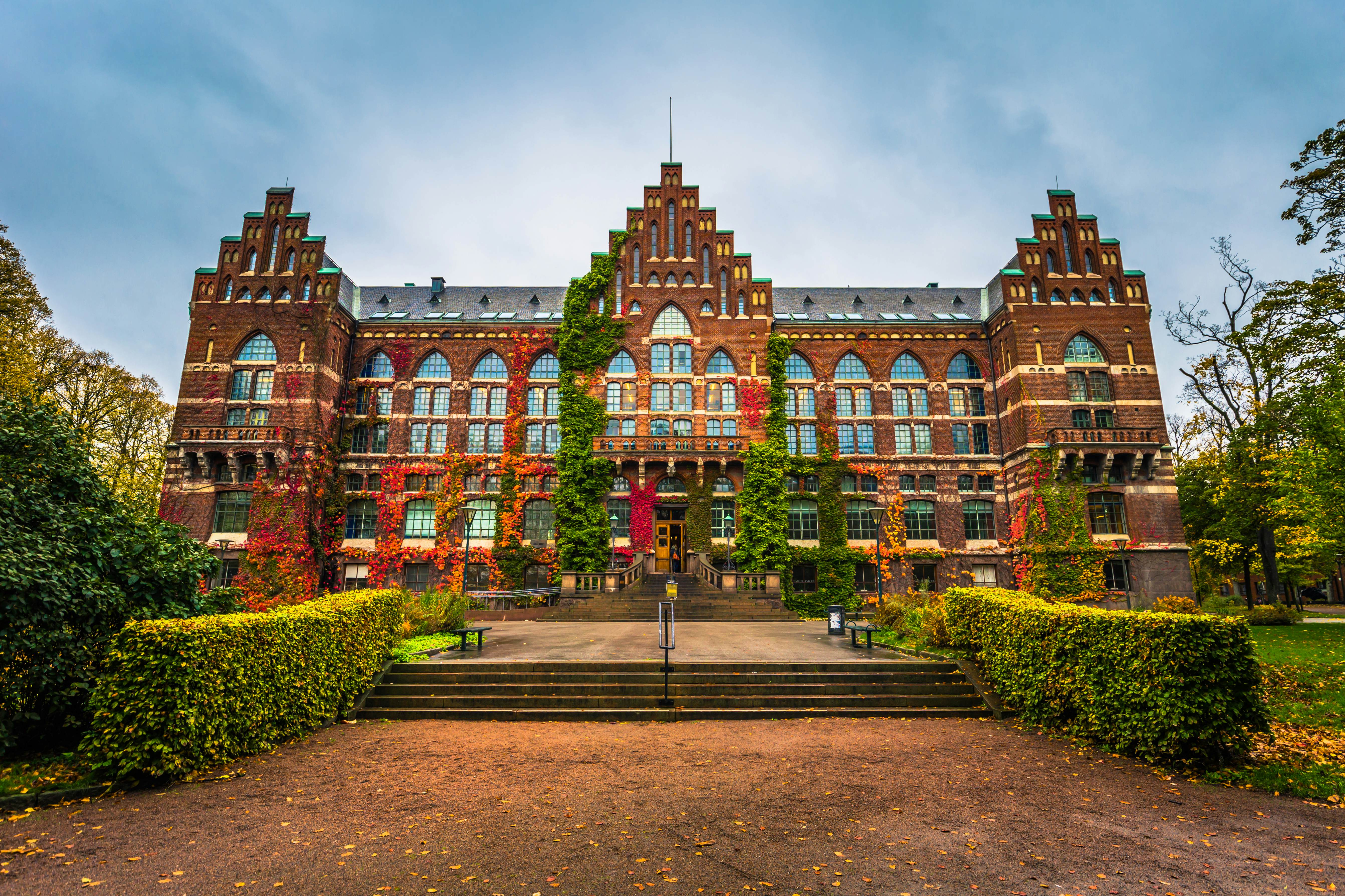 Lund - October 21, 2017: University library of Lund, Sweden